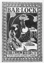 Reklama maszyn do pisania Bar-Lock, ok. 1895 r.